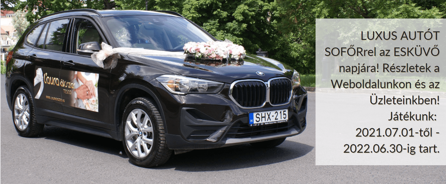 Nyerj Luxus autót sofőrrel az esküvő napjára